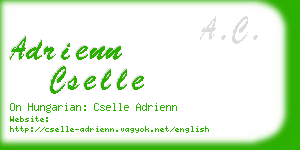 adrienn cselle business card